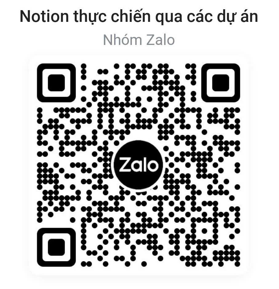 Mã QR nhóm Zalo học viên